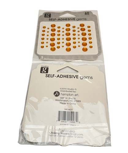 Studio G Lot Self-Adhesive Gems For Crafts Scrapbooking Red Yellow Clear Item image 3