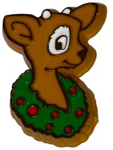 Hallmark Rudolph the Red Nosed Reindeer Christmas Pin Plastic Vintage Holidays - £6.28 GBP