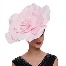 Women Large Flower Fascinators Tea Party Fancy Hats Headwear - £9.45 GBP