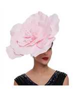 Women Large Flower Fascinators Tea Party Fancy Hats Headwear - £9.62 GBP