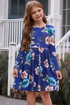 Girls Floral Long Sleeve Dress with Pockets - £30.10 GBP
