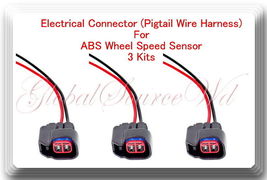 3 Kits ABS Wheel Speed Sensor Pigtail Connector For ALS2248 / ALS2305 - £15.88 GBP