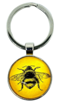 Porte-clés abeille porte-clés double face en métal bourdon abeille amusa... - £5.74 GBP