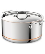 All-Clad Copper Core 5-Ply Stainless Steel Stockpot 8 Quart Induction Ov... - $391.99