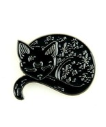 Enamel Pin Black Cat Sleeping Fashion Jewelry Accessory - £6.40 GBP