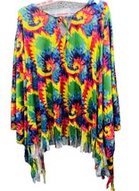 Spirit Adult Tie Dye Hippie Halloween Costume Top Shirt Poncho One Size - £12.04 GBP