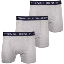 French Connection Men&#39;s 3 Pack Grey w/ Navy Blue Strap Boxer Briefs (S10) - £11.49 GBP