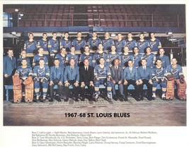 1967-68 ST. LOUIS BLUES TEAM 8X10 PHOTO HOCKEY PICTURE NHL - £3.88 GBP
