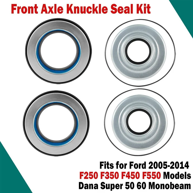 Front Axle Vaccum Knuckle Seal &amp; Hub O-Ring &amp; Dust Seals Kit for 2005-2014 For - £107.62 GBP