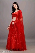 Lehenga Choli Indian Bollywood Party Designer Sari Wedding Red Lehenga Saree - £29.09 GBP