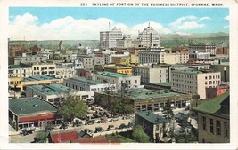Spokane Washington Business District Aerial Skyline  Postcard D54 - £4.43 GBP