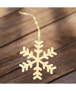 Wooden Christmas Ornament snowflake Holiday Gift Home decor 4&quot; with Gift... - $5.45