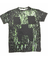 Minecraft Creeper T-Shirt Scruffy Swank Design Youth Large - £15.47 GBP