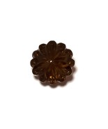 11.45 Cts Smoky Quartz Flower Carving Handmade Loose Gemstone for Jewelr... - $182.52 MXN