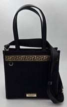 Versace Fragrances Canvas Bag Black Gold Travel Purse Handbag Shoulder Tote - €39,26 EUR
