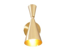 Mid Century Brass Wall Sconce Lamp Light Gold LELO , Italian Stilnovo Inspired - £163.66 GBP