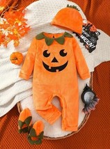 NEW Baby Pumpkin Jack-o-lantern Halloween Romper Jumpsuit Costume - £9.14 GBP+