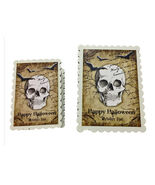 Trinket Keepsakes Boxes Happy Halloween Skull Set 2 boxes - $236.20 MXN