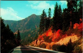 Stevens Pass Highway In Autumn Washington WA UNP Chrome Postcard - £3.20 GBP