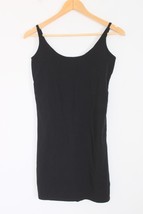 Gretchen Scott S Black Cotton Stretch Spaghetti Strap Tank Mini Dress Tunic Top - £23.59 GBP