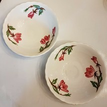 Canonsburg Pottery American Beauty Bowl LOT Pink Floral Vegetable Serving Dish - £12.63 GBP