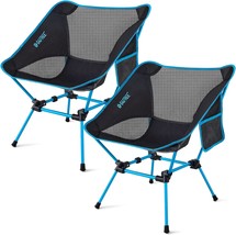 G4Free 2Pcs Folding Camping Chairs, Ultralight Compact Backpacking Folding - £62.10 GBP