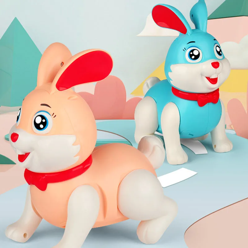 Electronic Pet Rabbit Cute Cartoon Animal Electric Plastic Doll Jumping With - £19.89 GBP