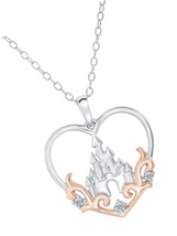 Princess Castle Diamond Heart Pendant - £366.26 GBP