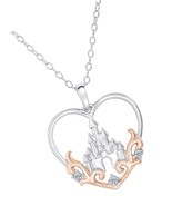 Princess Castle Diamond Heart Pendant - £358.69 GBP