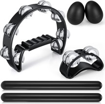 Yeshone 6-Piece Adult Half Moon Tambourine Foot With Bells, Wood Rhythm,... - $647.05 MXN