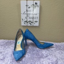 Sam Edelman Stiletto Pumps Heels DEA Sapphire Malibu Blue Suede Shoes Size 6M - £27.68 GBP