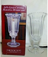 Brand New Imperial Makayla 12&quot; Hurricane 24% Lead Crystal Candle Holder ... - $61.54 CAD