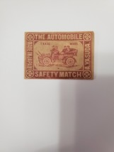 Vintage Matchbox Label Japan The Automobile A. Yasuda Safety Match - £4.75 GBP