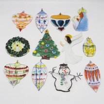 Lot of Christmas Tree Ornaments Glass Handmade Art Glass - £85.33 GBP