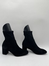 Women’s Stuart Weitzman Siggy Suede Leather Stretch Sock Boots Black Size 6.5 - £166.49 GBP