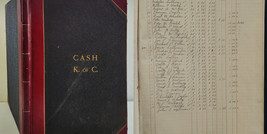 1912 Vintage Knights Of Columbus Cash Journal Schenectady Ny 201 - £113.75 GBP
