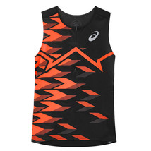 Asics Half Zip Sleeveless Top Men&#39;s Running Tank Top Asia-Fit NWT 2091A6... - $79.11