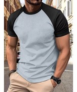 Men&#39;s Full Size Round Neck Contrast T-Shirt Plus Size - €21,97 EUR