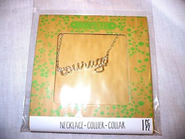 Women&#39;s Silver Tone Metal Necklace ~ Courage ~ 18 Inch Chain New In Pkg - £6.46 GBP