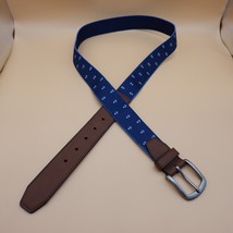 Nautical Anchor Belt Woven Mens 42 Boating Blue Yachting Sailing 1.5 in ... - $15.95