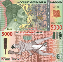 Yucatania Maya. Banknote 5000 soles de oro. 2013. Unc. Polymer. Cat# P.NL - $25.37