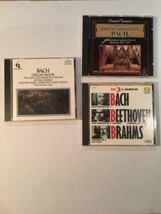 Lot of 5 Bach CDs:  Classical Treasures, The 3 Bs Sampler, The Bach Orga... - $11.99