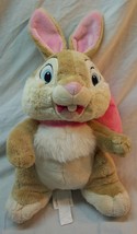 Walt Disney Store Bambi TAN MISS BUNNY WITH PINK BOW 9&quot; Plush STUFFED AN... - £15.50 GBP