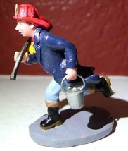 Christmas Village Hero Fireman Bucket of Water and Ax Lemax Figurine 2005 - £14.65 GBP