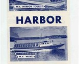 Seattle Harbor Tours Brochure MV Harbor Tourist &amp; MV Wave 1950&#39;s - $17.82