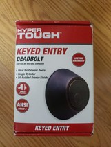 HYPER TOUGH SINGLE CYLINDER DEADBOLT, OIL-RUBBED BRONZE FINISH HT3501-150 - $10.00