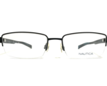 Nautica Eyeglasses Frames N7286 005 Blue Rectangular Half Rim 57-19-145 - £74.55 GBP