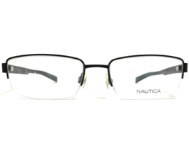 Nautica Eyeglasses Frames N7286 005 Blue Rectangular Half Rim 57-19-145 - £74.56 GBP