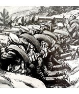 Russian Infantry In Trench Awaiting Austrian Attack WW1 Print 1917 SmDwC5 - €25,72 EUR