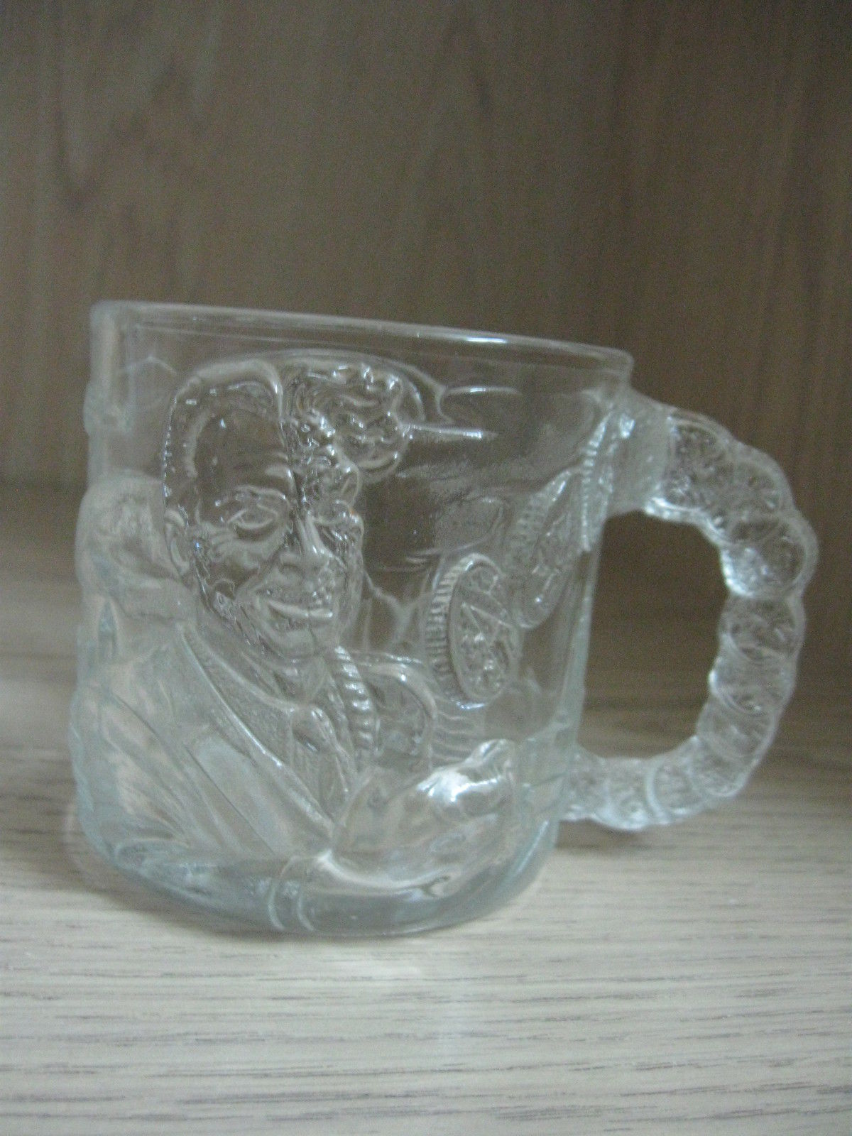 McDonald's Promotion Two-Face Qty 1 Cut Glass Mug Made In France 1995 - $9.95